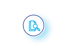 A magnifying glass over two pieces of paper | Stækkunargler yfir tveimur blöðum