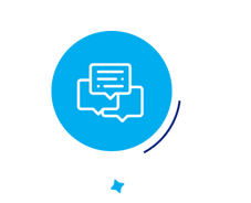 Drawing of three chat bubbles | Teikning af þremur spjallblöðrum