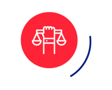Drawing of a hand holding a scale | Teikning af vog í hendi