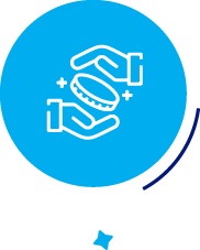 Drawing of two hands protecting a coin | Teikning af tveimur höndum að verja mynt