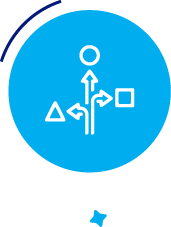Drawing of three solutions, a triangle, a circle and a square | Teikning af þremur lausnum, þríhyrningi, hring og ferningi
