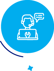 Drawing of a support team member | Teikning af manneskju í þjónustuveri